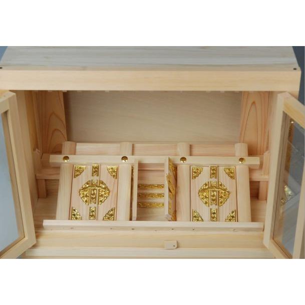 箱宮NO90タイプ16号神棚（箱型神棚）ひのき製国産品