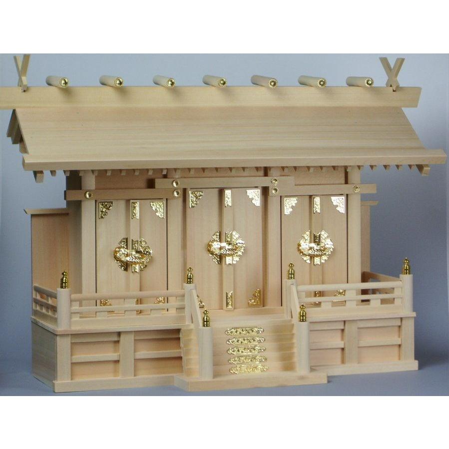 新しい到着 神棚通し屋根三社 中 神棚 上級品 通し三社型神棚 木曽桧製国産品 人気絶頂 Kuljic Com