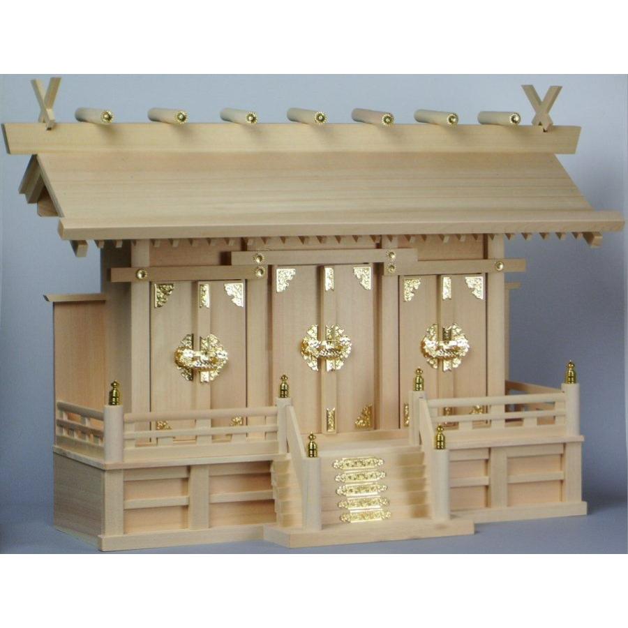 訳ありセール格安 神棚通し屋根三社 大 神棚 上級品 通し三社型神棚 木曽桧製国産品 神棚 お札 和モダン モダン マンション用 神殿 神道 盂蘭盆会 第1位獲得 Kuljic Com