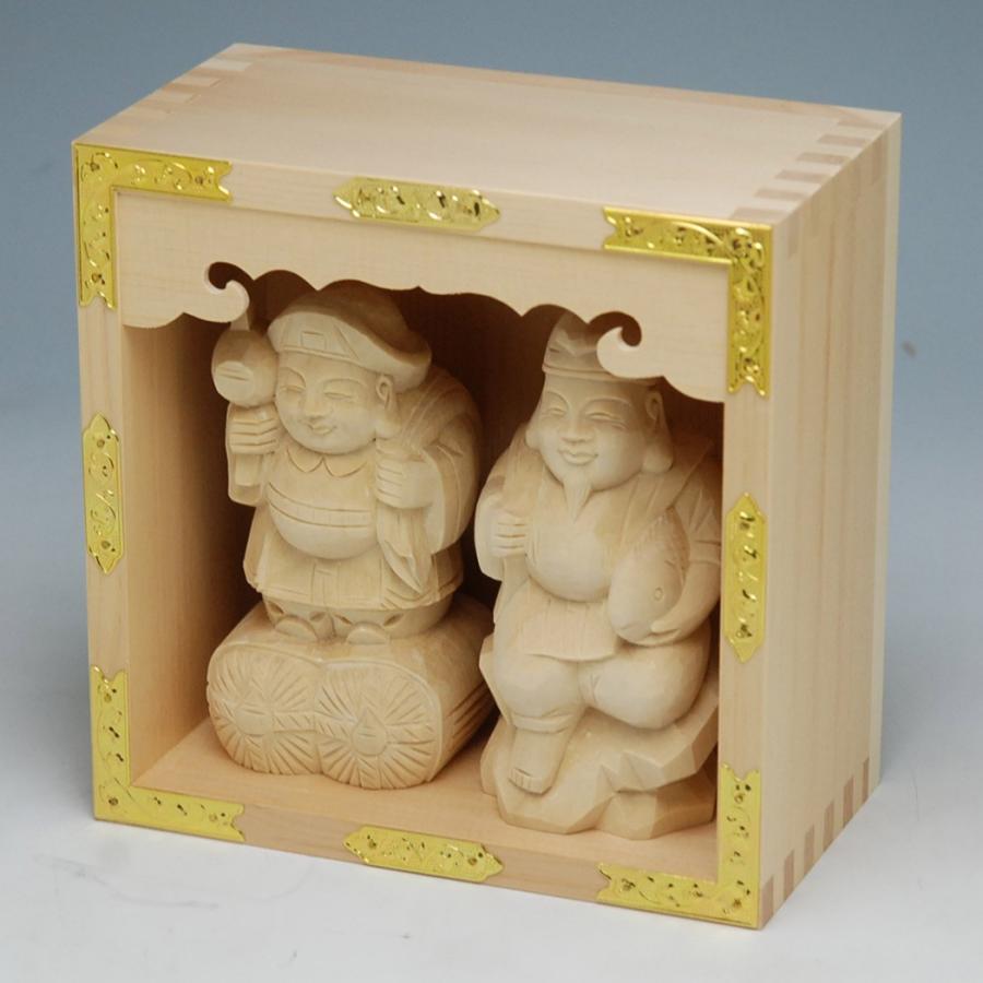 恵比寿・大黒木彫り4寸、一升マス宮セット : ハセガワ仏壇 - 通販