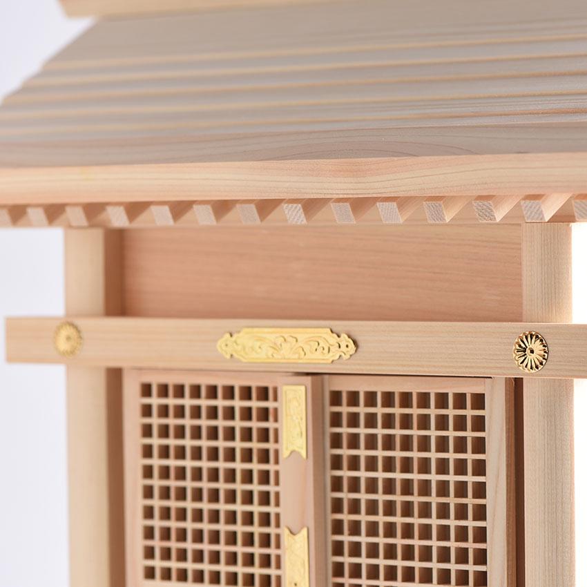 格子宮 神棚 稲荷 ひのき特製品 国産品/ 稲荷宮 格子扉 神棚_お札_和