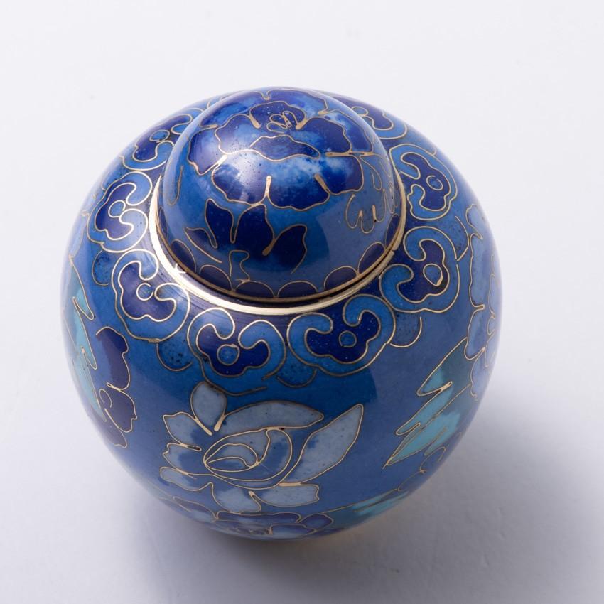 骨壺 ミニ骨壷 小型 骨壷 七宝 青花 ブルー 手元供養 遺品 分骨