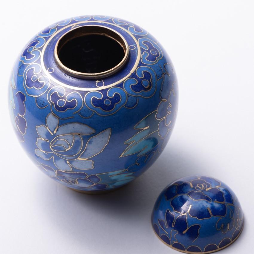 骨壺 ミニ骨壷 小型 骨壷 七宝 青花 ブルー 手元供養 遺品 分骨