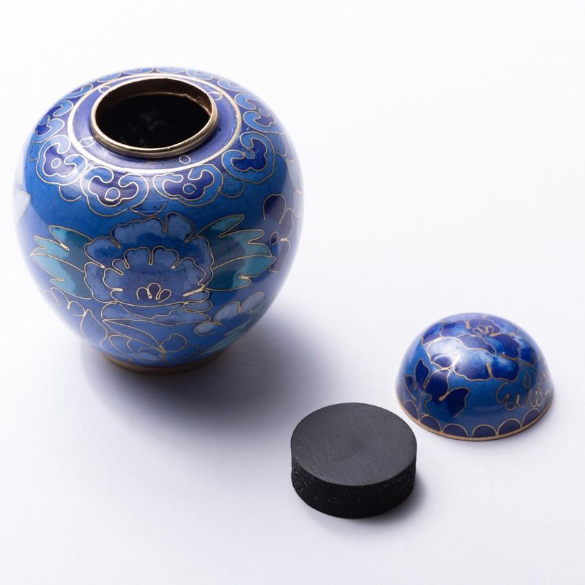 骨壺 ミニ骨壷 小型 骨壷 七宝 青花 ブルー 手元供養 遺品 分骨