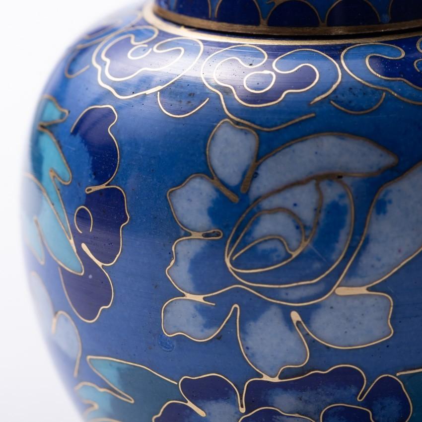 骨壺 ミニ骨壷 小型 骨壷 七宝 青花 ブルー 手元供養 遺品 分骨