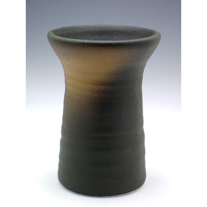 花瓶 花立て 陶器 鉄釉花立（小） モダン仏具 小型仏壇用 花入れ 灰色