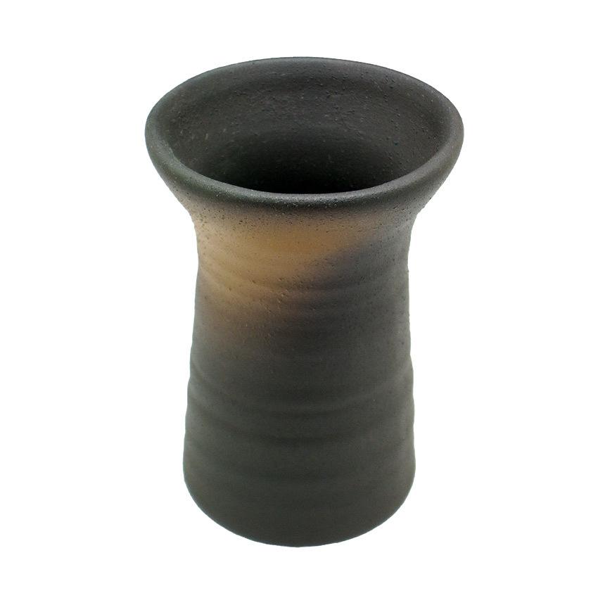 花瓶 花立て 陶器 鉄釉花立（小） モダン仏具 小型仏壇用 花入れ 灰色