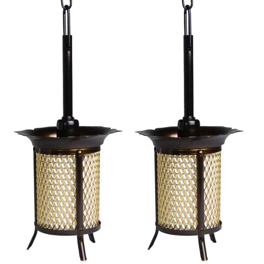 すみれ吊り灯篭LED電装（ともしび3V）付みやび色 小 （1対