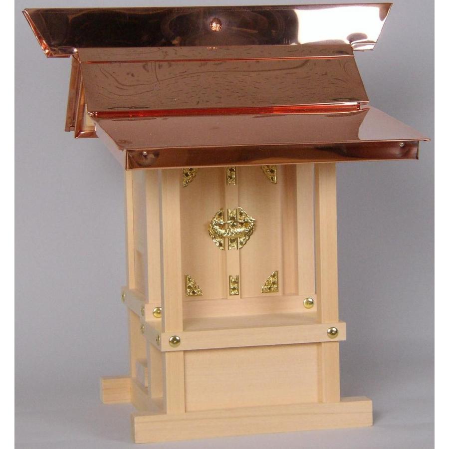 外宮 木製（木曽桧） 銅葺屋根 板宮 6寸（6号） 高49×巾45cm 木製外宮 家庭用 会社用（納期1〜3か月）