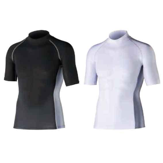 10枚セット シャツ インナー おたふく手袋 JW-624 メンズ インナー 半袖 バックハイネック BODY TOUGHNESS おたふく手袋 JW-624 冷感・消臭パワーストレッチ 半袖