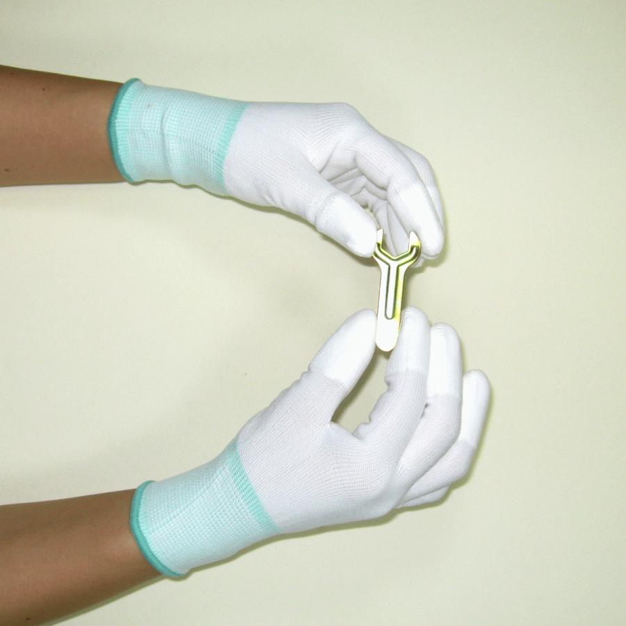 指先コーティング手袋 作業用手袋 滑り止め PUトップ手袋 サンプル