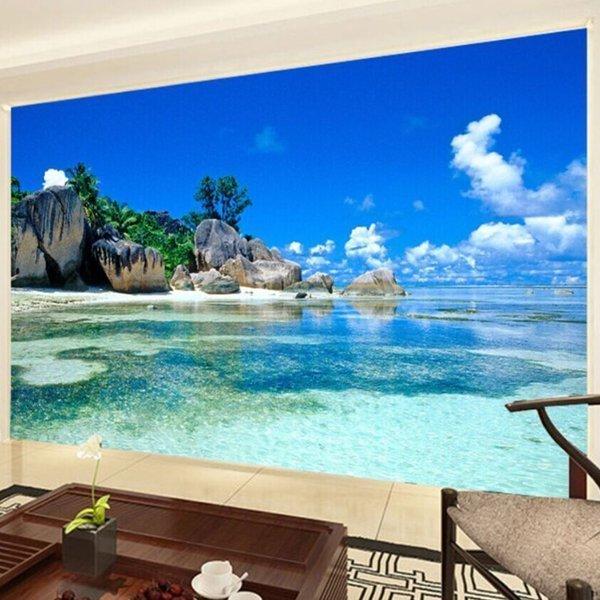 壁紙 3d 1ピース 1m2 自然風景 海 ビーチ 島 海外景色 おしゃれクロス インテリア 装飾 寝室 リビング Ys Btq Shop 通販 Yahoo ショッピング