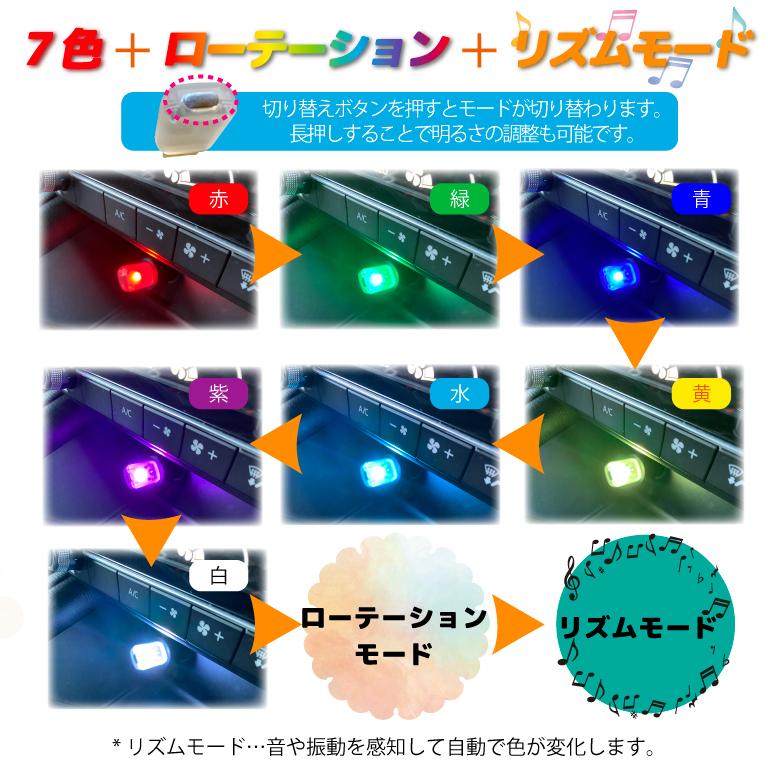 アンビエントライト usbライト 車内 ルームランプ led ライト 内装 車