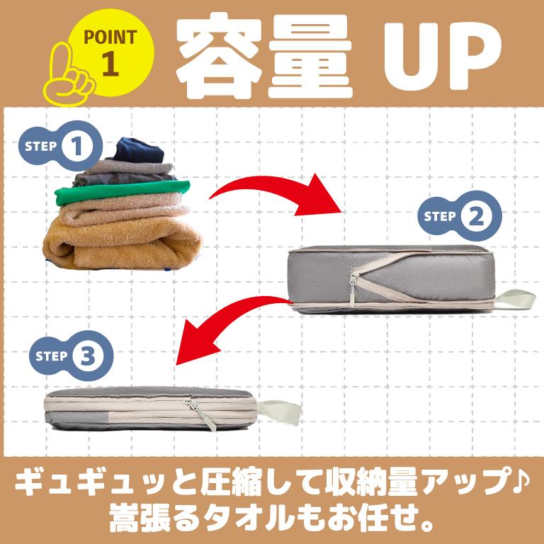 最安値週間 圧縮ポーチ 4点セット トラベルポーチ 圧縮 圧縮袋 旅行用 着替え ガジェットポーチ 収納ポーチ 旅行用ポーチ インナーバッグ 収納 | ブランド登録なし | 10