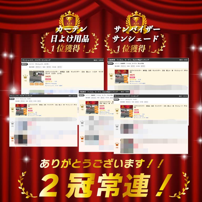 サンシェード 車 日除け しっかりロック 垂れない UVワイドバイザー 車