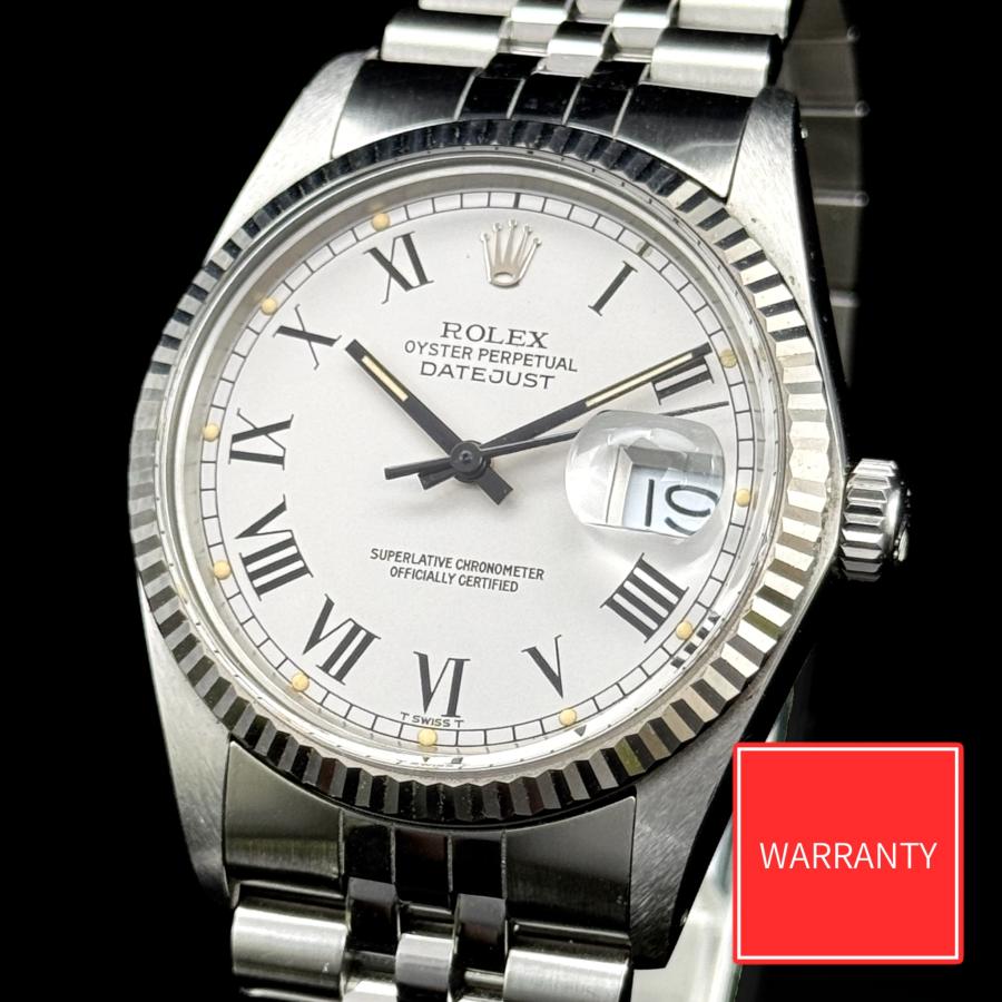 ロレックス　ＲＯＬＥＸ　１６０１４　Ｒ番　デイトジャスト　グレー　バックリー　ＳＳ／WＧ　自動巻　保証書 | ROLEX