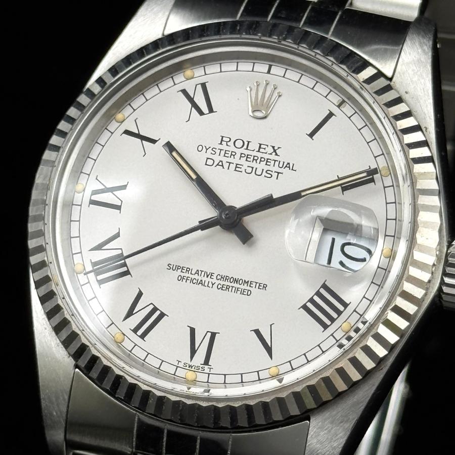 ロレックス　ＲＯＬＥＸ　１６０１４　Ｒ番　デイトジャスト　グレー　バックリー　ＳＳ／WＧ　自動巻　保証書 | ROLEX | 01