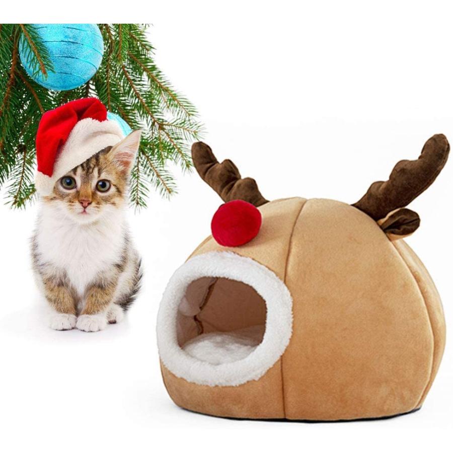 クリスマス風 猫ベッド ペットベッド 猫 ドーム型 猫ハウス クリスマスツリー型 可愛い 冬 保温防寒 フリース素材 Bty Catnest Lvjiao ビューティー アミコ 通販 Yahoo ショッピング