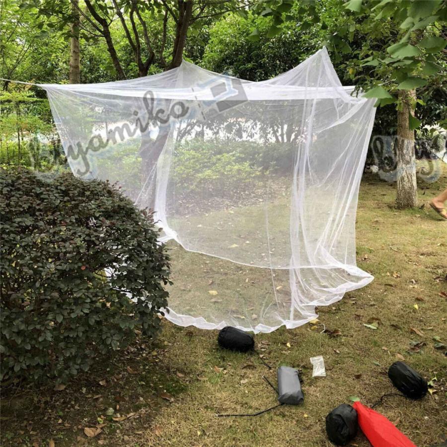 蚊帳 テント 蚊除け 防虫ネット ポータブル キャンプ 高密度 メッシュ  