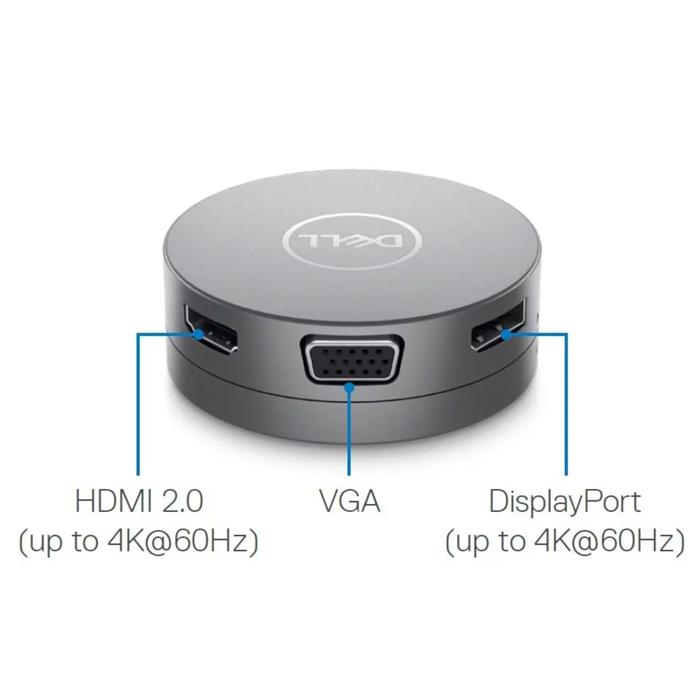 【新品未使用】Dell ノートPC用端子拡張アダプター DA310 7-in-1 DELL Dell 7-in-1 ノートPC用端子拡張アダプタ USB3.1 接続 (VGA