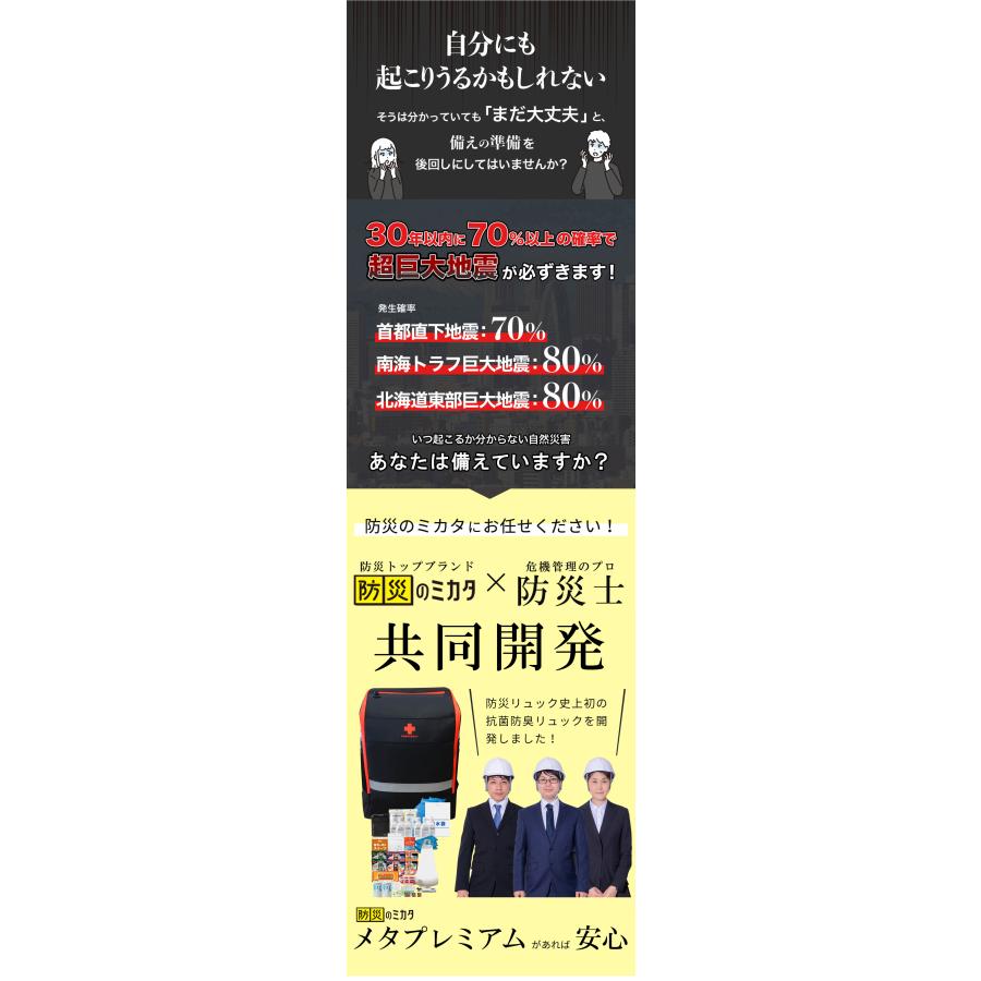 防災グッズ 2人用 68点 防災のミカタ 防災士監修 防災リュック 防災