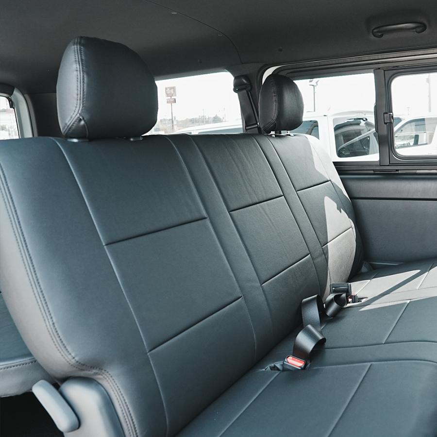 ブラックレザーシートカバー 運転席・助手席・セカンドシートのフル