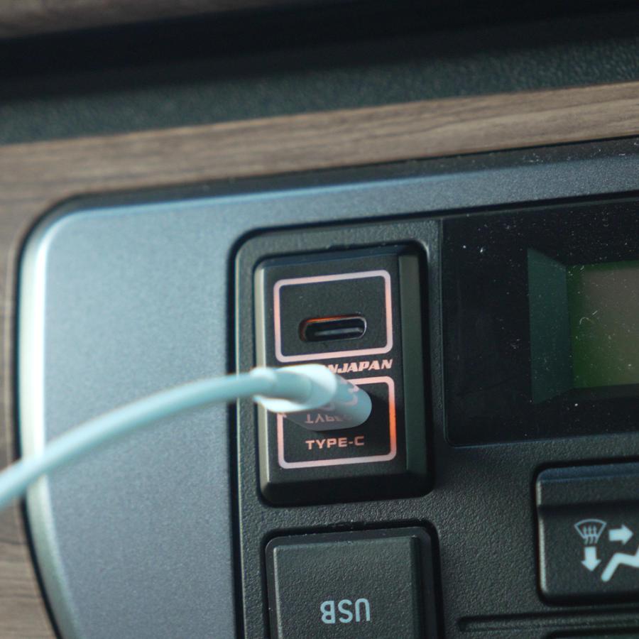 BUAN JAPAN USB 4.2 ツインソケット【タイプC】 ハイエース 便利