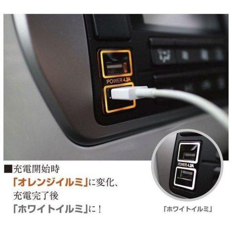 BUAN JAPAN 輝箱POWER USB 4.2 ツインソケット ハイエース 便利