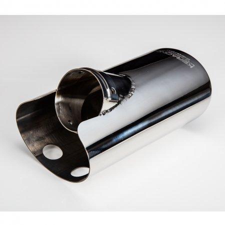 マフラーカッターオーバル シルバークローム ハイエース200系 1型〜7型