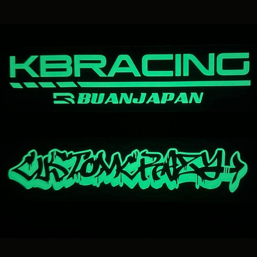 BUAN JAPAN 蓄光ステッカー アクセサリー ステッカー KBRACING