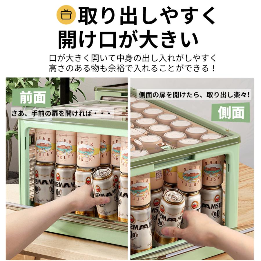 収納ボックス フタ付き 折りたたみ コンテナ 折り畳み おしゃれ プラスチック キャスター付き 収納ケース 衣装 おもちゃ 大容量 全方向開き （XLサイズｘ1個）｜bubblee｜04