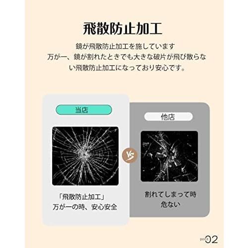 スタンドミラー アーチ型 160ｘ50cm 姿見 全身鏡 壁掛け アーチミラー 玄関 かがみ 飛散防止 全身ミラー おしゃれ 大型 鏡 大きい | ミルオ君の鏡工房 | 06