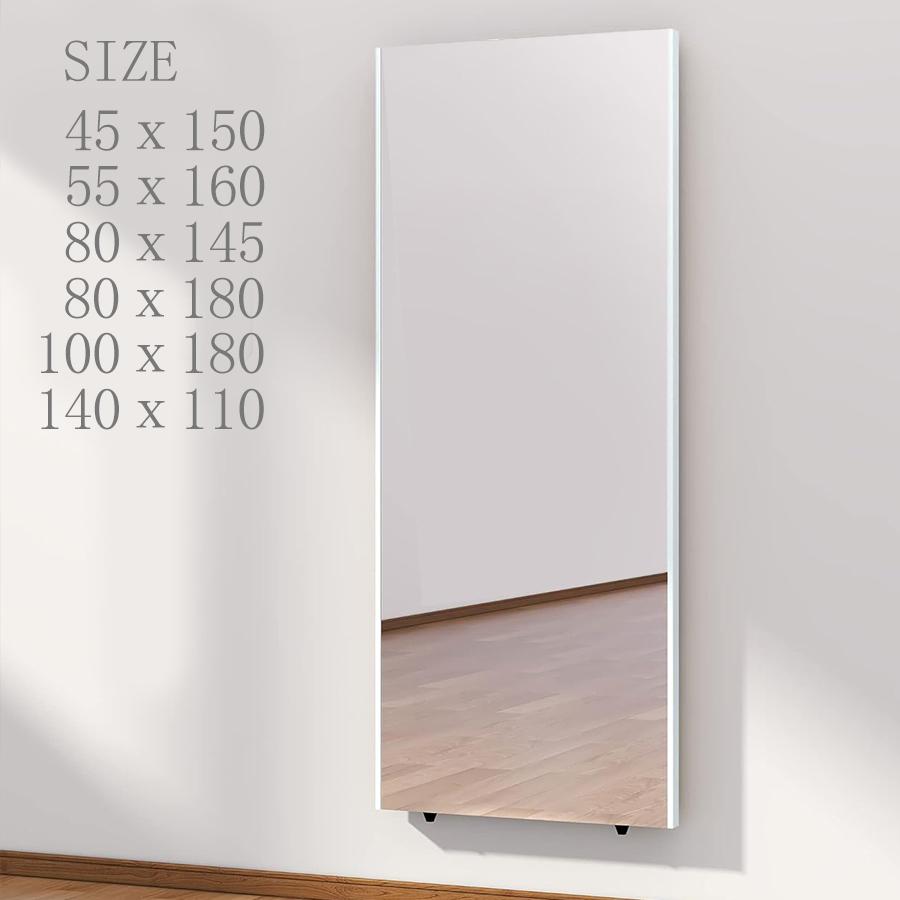 姿見 割れない 全身鏡 壁掛け ミラー 姿見 鏡 おしゃれ 35ｘ90cm 割れない鏡 安全 玄関 2way 全身 軽量 ガラス不使用 | ミルオ君の鏡工房