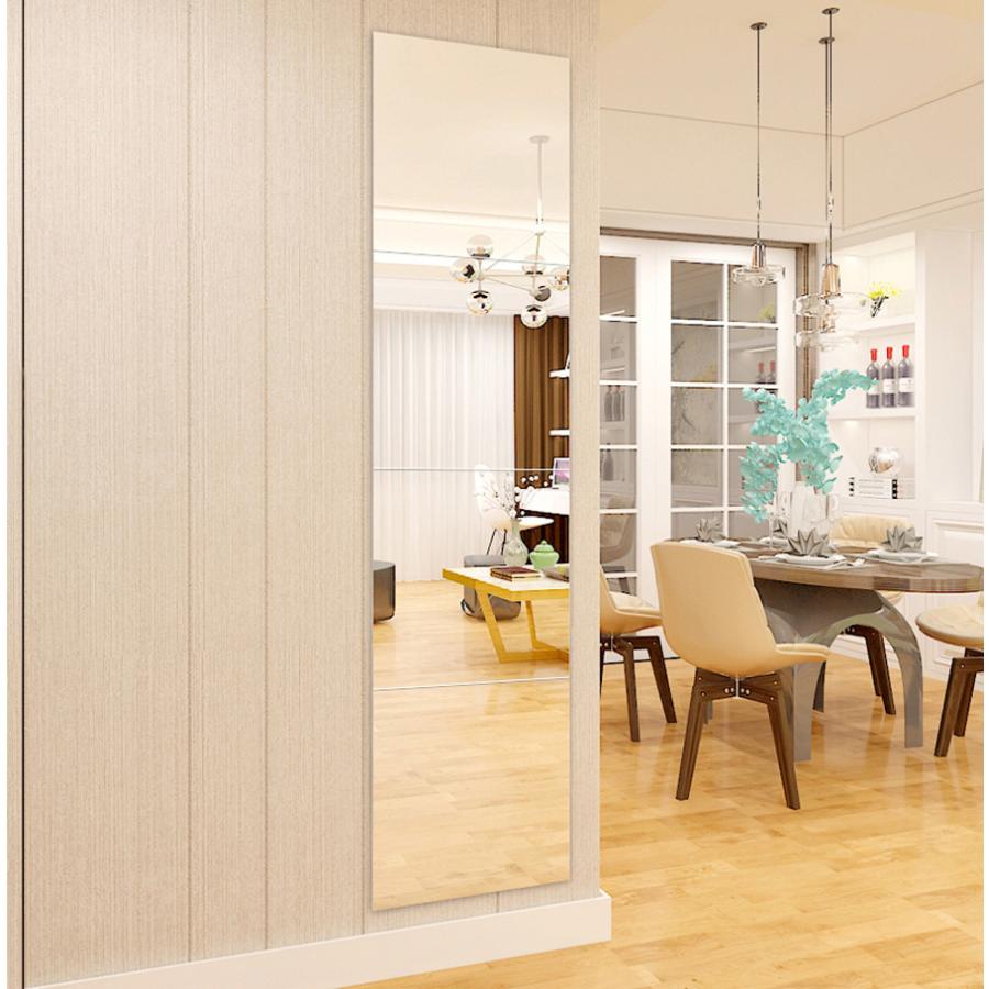 全身鏡 貼る 姿見 貼るタイプ 壁掛け 貼る鏡 全身 26ｘ26cm 賃貸 ウォールミラー 鏡 おしゃれ 省スペース 4枚 DIY 歪まない | ミルオ君の鏡工房 | 15