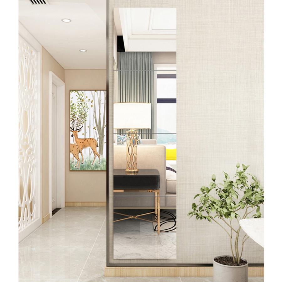 全身鏡 貼る 姿見 貼るタイプ 壁掛け 貼る鏡 全身 35ｘ35cm 賃貸 ウォールミラー 鏡 おしゃれ 省スペース 4枚 DIY 歪まない | ミルオ君の鏡工房 | 12