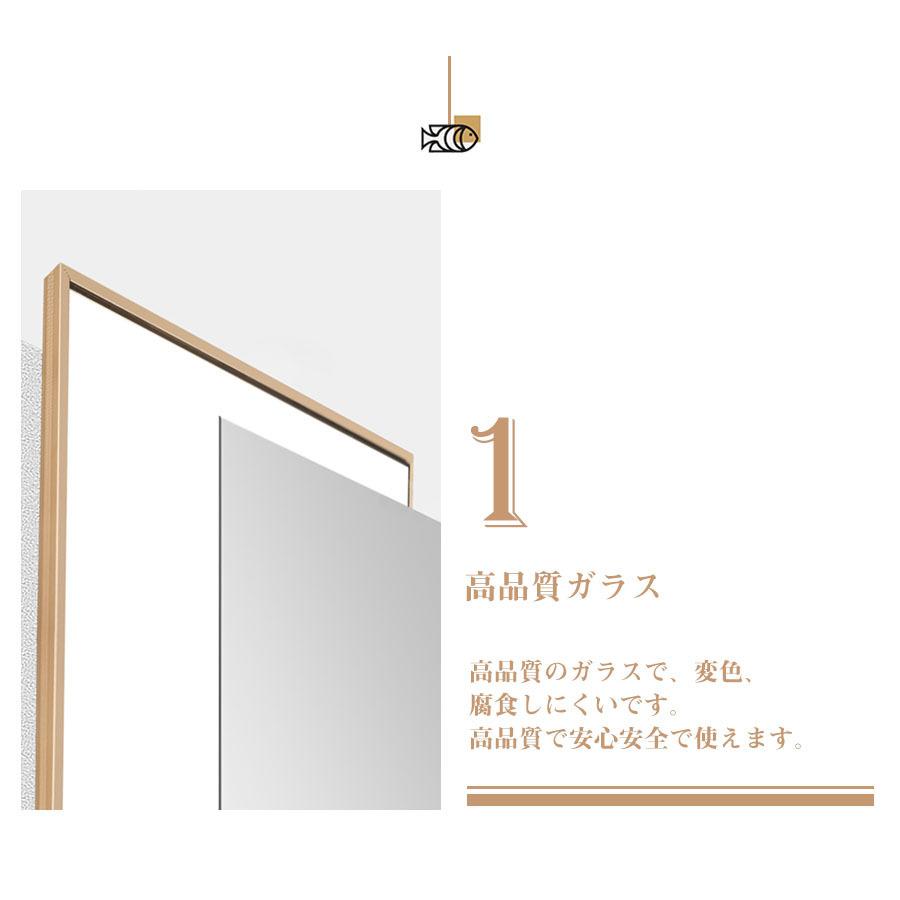 スタンドミラー 姿見 全身鏡 壁掛け ミラー 全身 おしゃれ 玄関 ミラー 鏡 160ｘ50cm 飛散防止 北欧 2way 姿見鏡 大型 アルミフレーム | ミルオ君の鏡工房 | 03