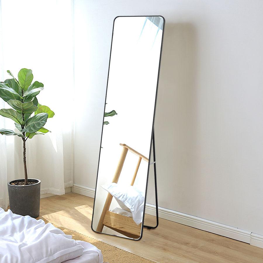 スタンドミラー 姿見 全身鏡 壁掛け ミラー 全身 おしゃれ 玄関 ミラー 鏡 161ｘ49cm 飛散防止 北欧 2way 姿見鏡 安い 角丸い | ミルオ君の鏡工房 | 10
