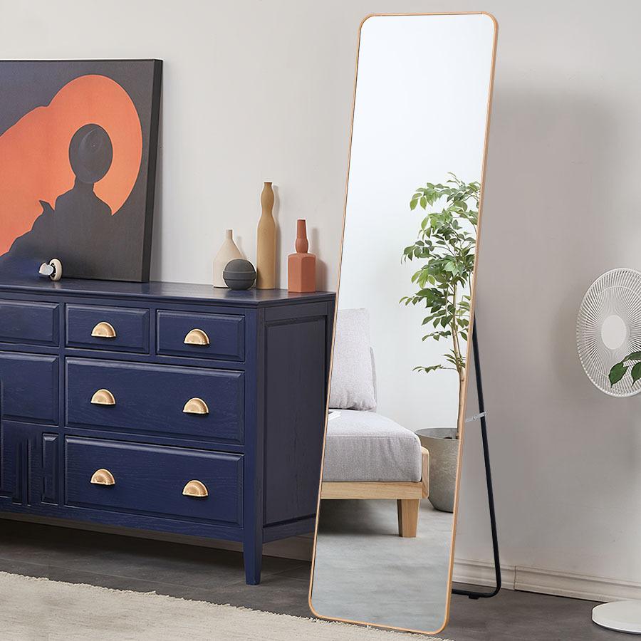 スタンドミラー 姿見 全身鏡 壁掛け ミラー 全身 おしゃれ 玄関 ミラー 鏡 161ｘ49cm 飛散防止 北欧 2way 姿見鏡 安い 角丸い | ミルオ君の鏡工房 | 11