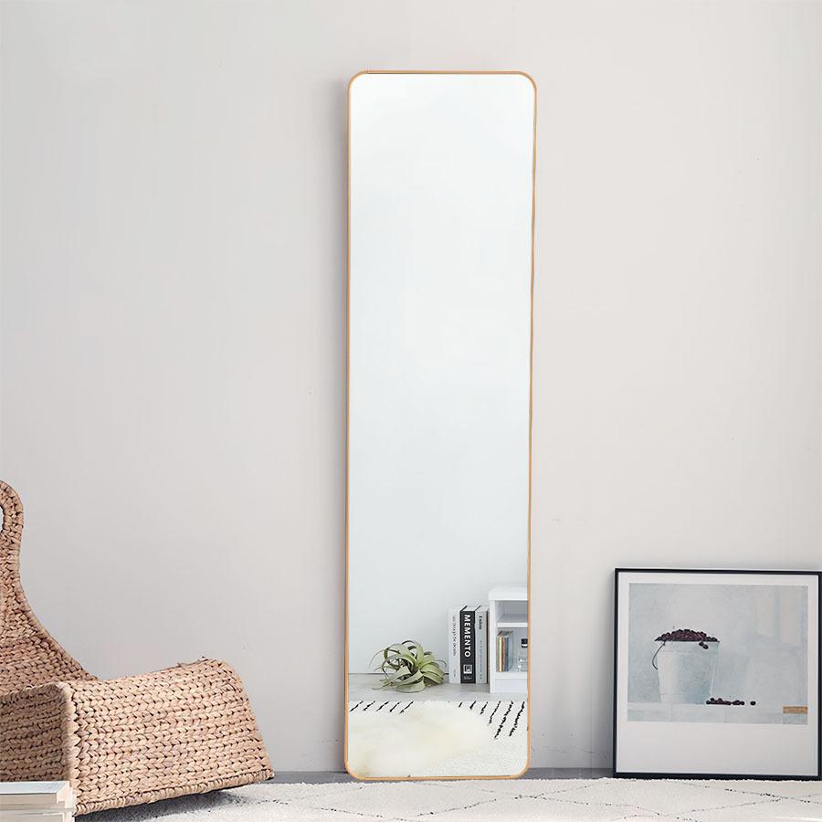 スタンドミラー 姿見 全身鏡 壁掛け ミラー 全身 おしゃれ 玄関 ミラー 鏡 161ｘ49cm 飛散防止 北欧 2way 姿見鏡 安い 角丸い | ミルオ君の鏡工房 | 12
