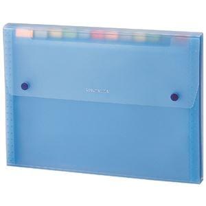 (まとめ) セキセイ ドキュメントファイル A4 13ポケット SSS-1212-10ブルー 1冊 〔×15セット〕[21]