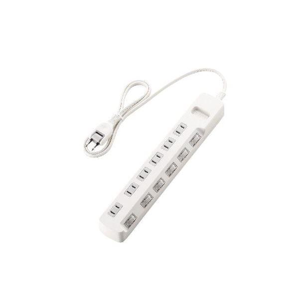 (まとめ)エレコム 個別スイッチ付省エネタップ T-E5A-2610WH〔×3セット〕[21]