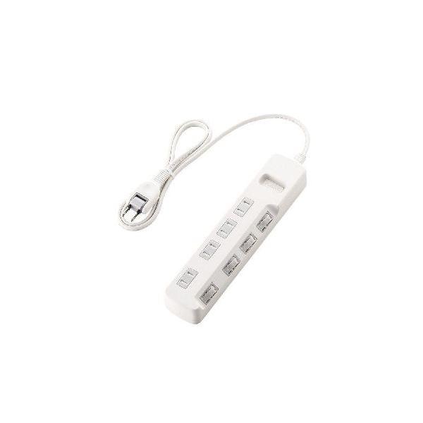 (まとめ)エレコム ほこり防止シャッター付 省エネタップ T-E6A-2410WH〔×3セット〕[21]