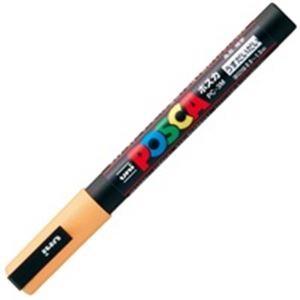 (業務用200セット) 三菱鉛筆 ポスカ/ＰＯＰ用マーカー 〔細字/うす橙〕 水性インク PC-3M.54[21]