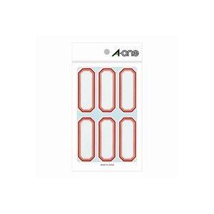 (業務用100セット) エーワン ラベルシール/セルフ角ペーパー 〔角型/小 赤枠〕 18シート×6面 05001[21]