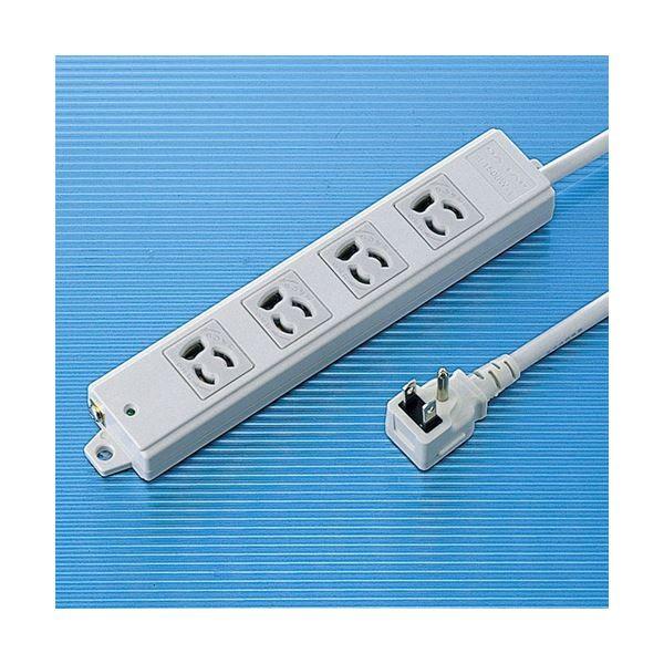 (まとめ)サンワサプライ 工事物件タップ(4個口・3m) TAP-K4L-3〔×2セット〕[21]