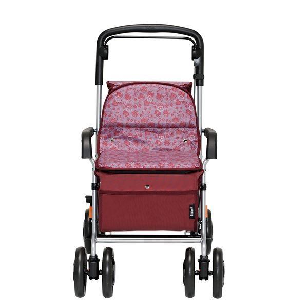 シルバーカー/手押し車 〔スタンダードタイプ〕 幅広座面 幸和製作所 『カウートII』 花柄 〔介護用品 福祉用品〕[21] シルバーカー/手押し車 幅広座面 幸和製作所 『カウートII』 花柄 〔介護用品 福祉用品〕