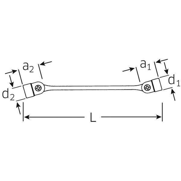 オーダー受注生産 STAHLWILLE（スタビレー） 29-6X7 フレックスジョイントスパナ （43010607）[21]