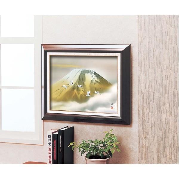 日本画額 木製フレームセット オンタケF6号 伊藤渓山 「金富士」 433×525×50mm 化粧箱入り 額縁 額 フレーム[21]の画像