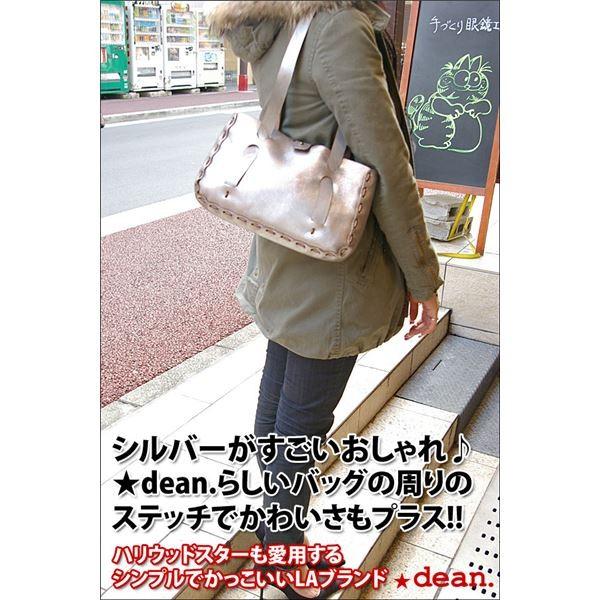 dean（ディーン） small whip stitched tote トートバッグ シルバー[21]