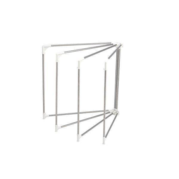 布団干し/ステンレス物干し金物 〔扇型〕 4枚 高さ125cm コンパクト収納 『ポーリッシュ』[21]